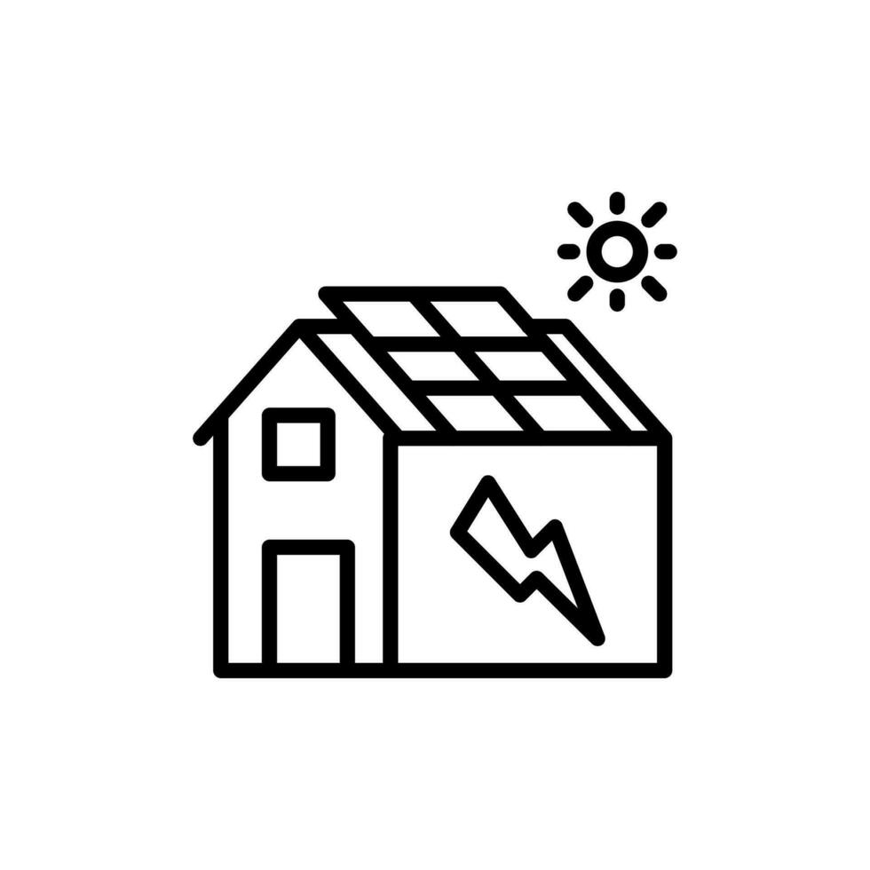 Energie Haus Symbol im Vektor. Illustration vektor