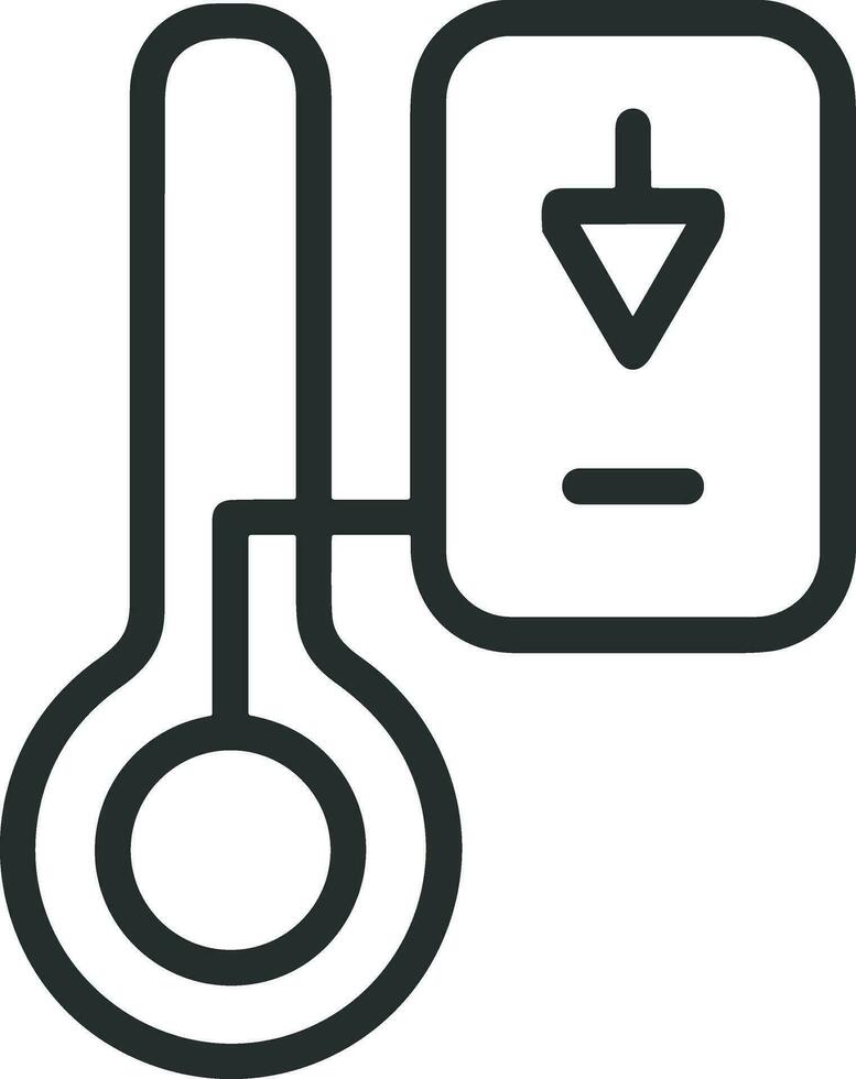 termometer medicin ikon symbol bild vektor. illustration av de temperatur kall och varm mäta verktyg design bild.eps 10 vektor