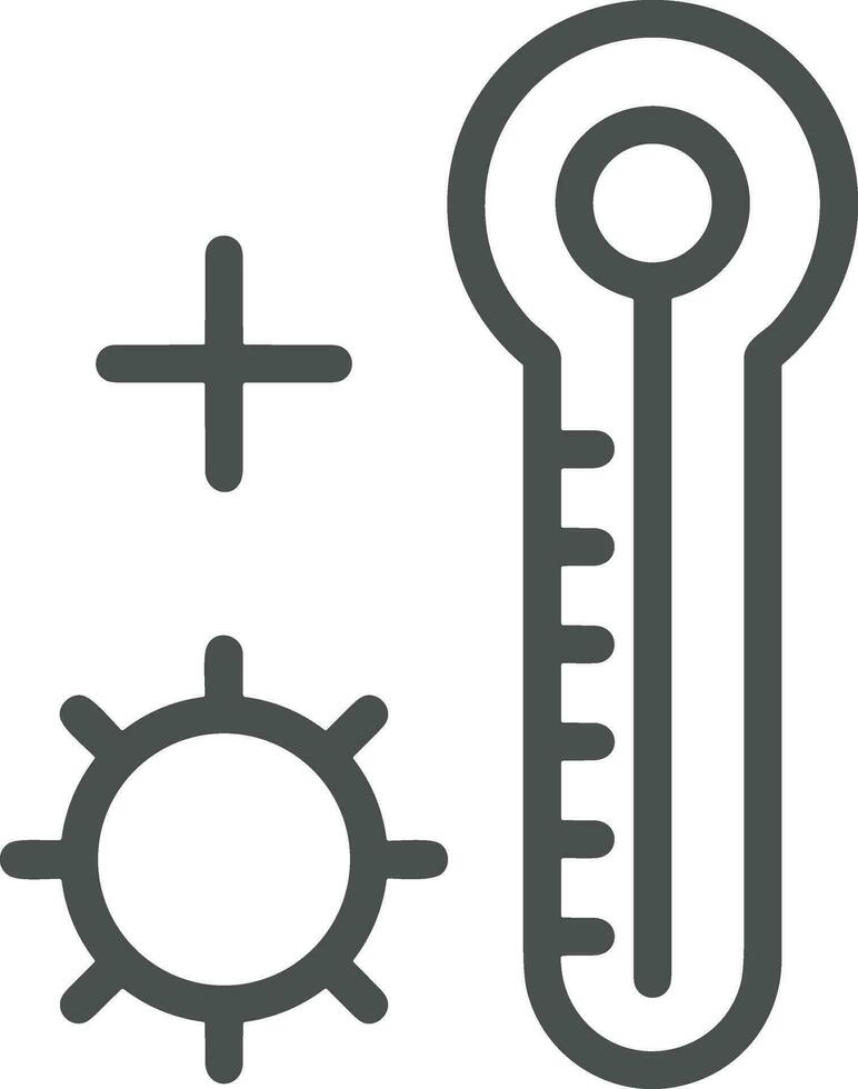 Thermometer Medizin Symbol Symbol Bild Vektor. Illustration von das Temperatur kalt und heiß messen Werkzeug Design Bild.eps 10 vektor