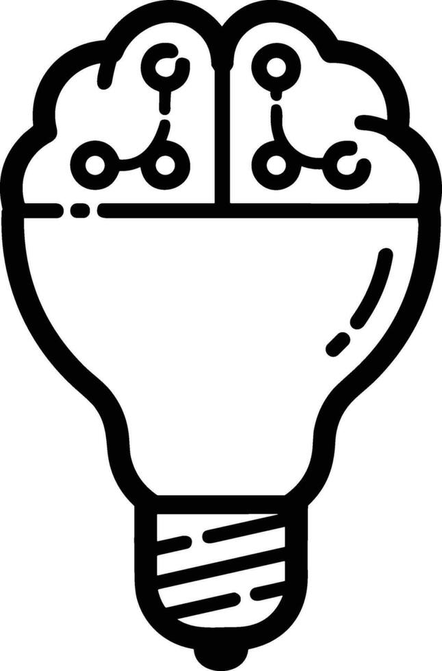 Gehirn Idee Symbol Symbol Vektor Bild. Illustration von das kreativ Intelligenz denken Design Bild. eps 10