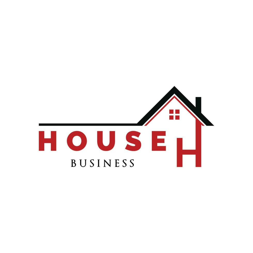 Initiale Brief h Haus Symbol Logo Design Vorlage vektor