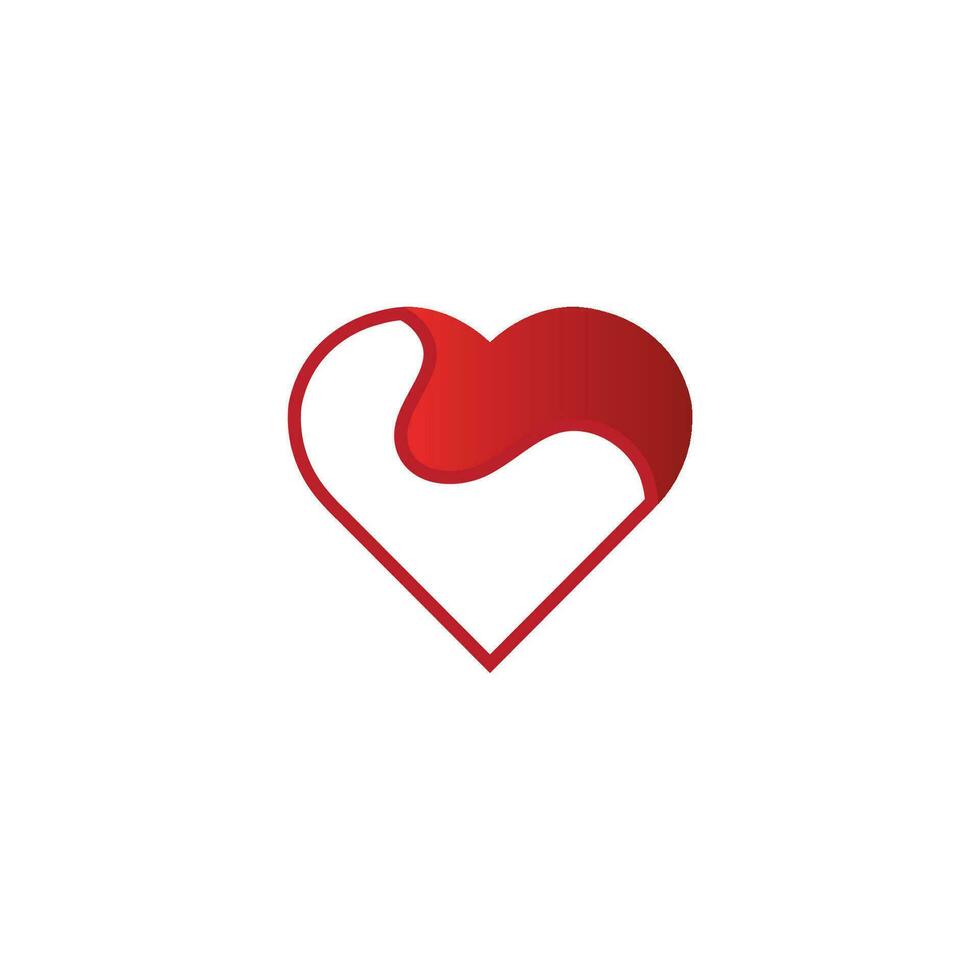 kreativ hjärta logotyp och symbol design vektor mall