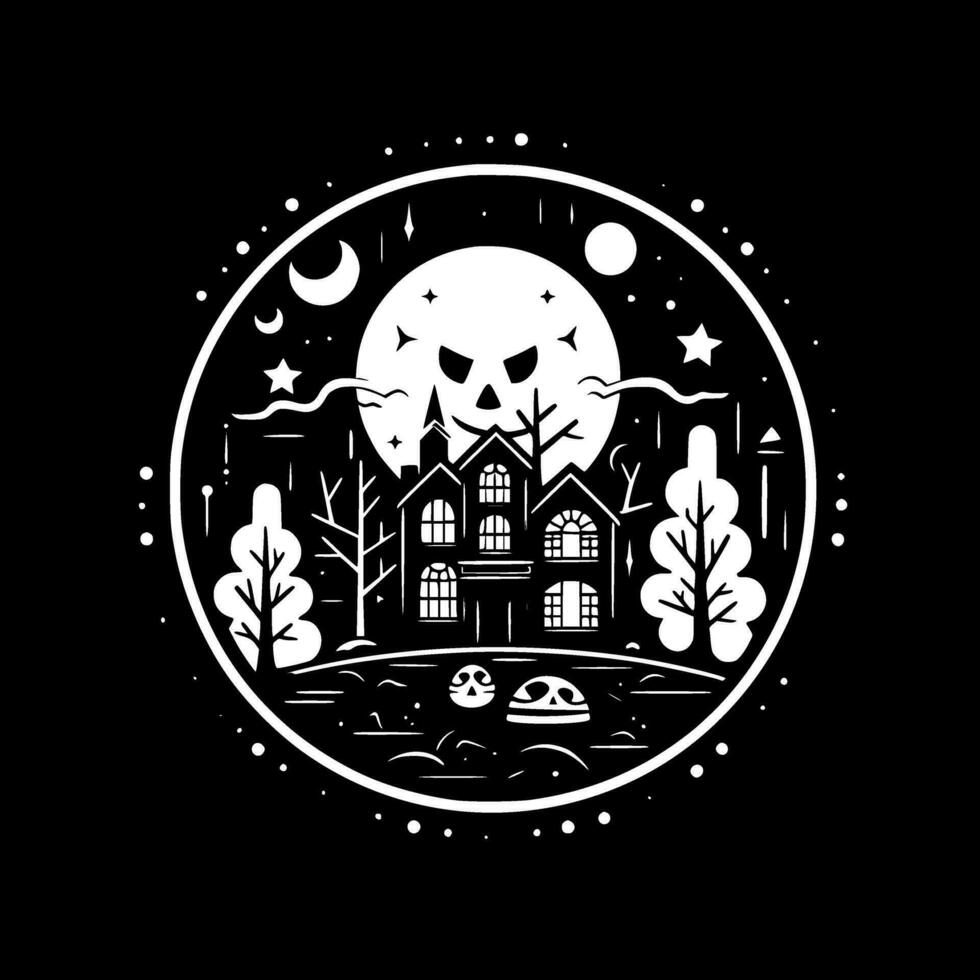 Halloween - - minimalistisch und eben Logo - - Vektor Illustration