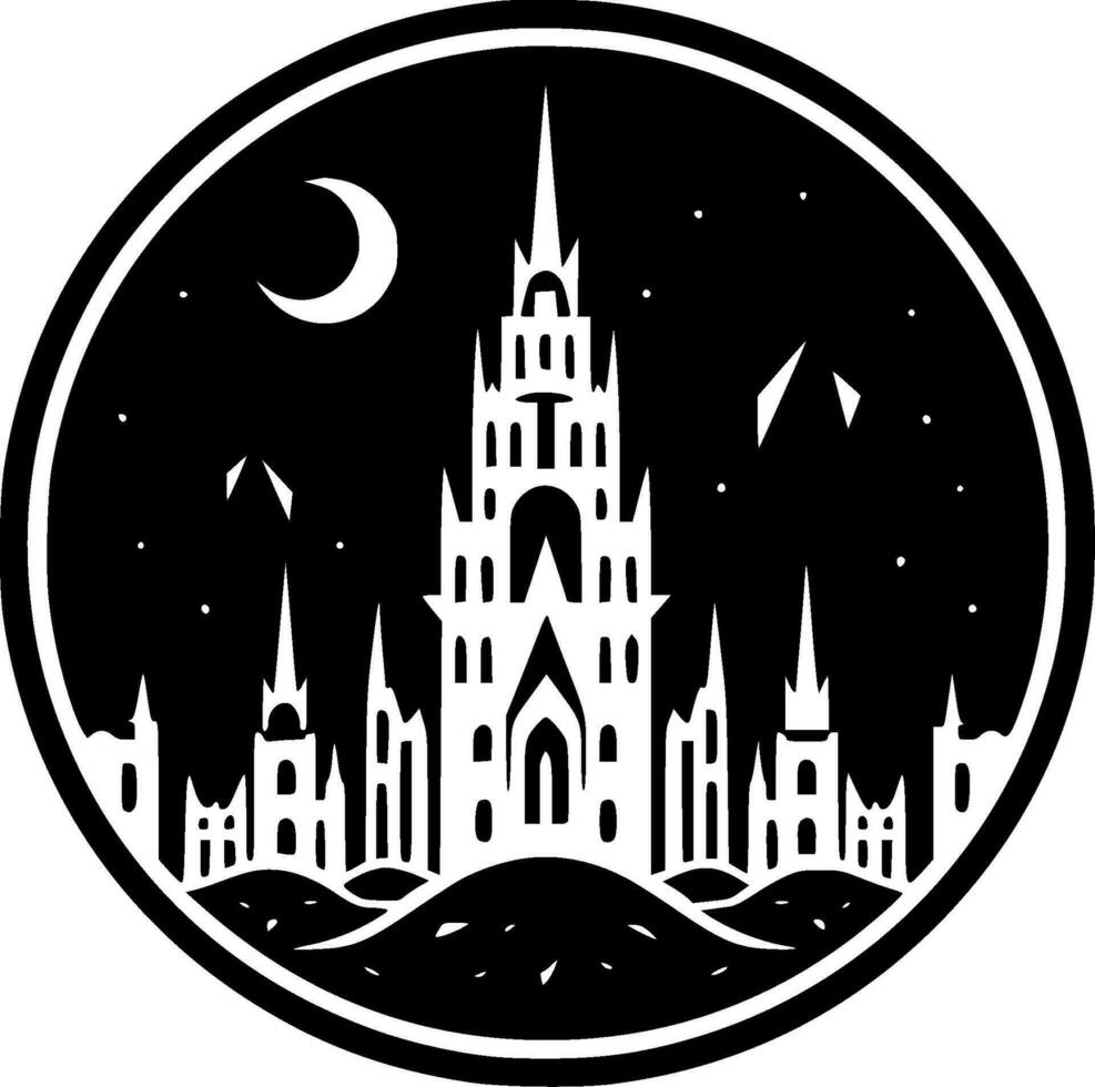 gotisch - - minimalistisch und eben Logo - - Vektor Illustration