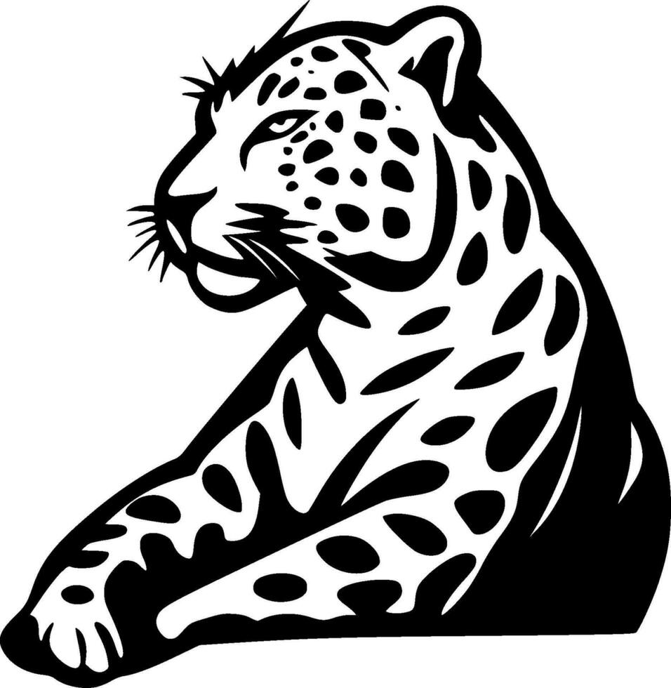 Leopard - - minimalistisch und eben Logo - - Vektor Illustration