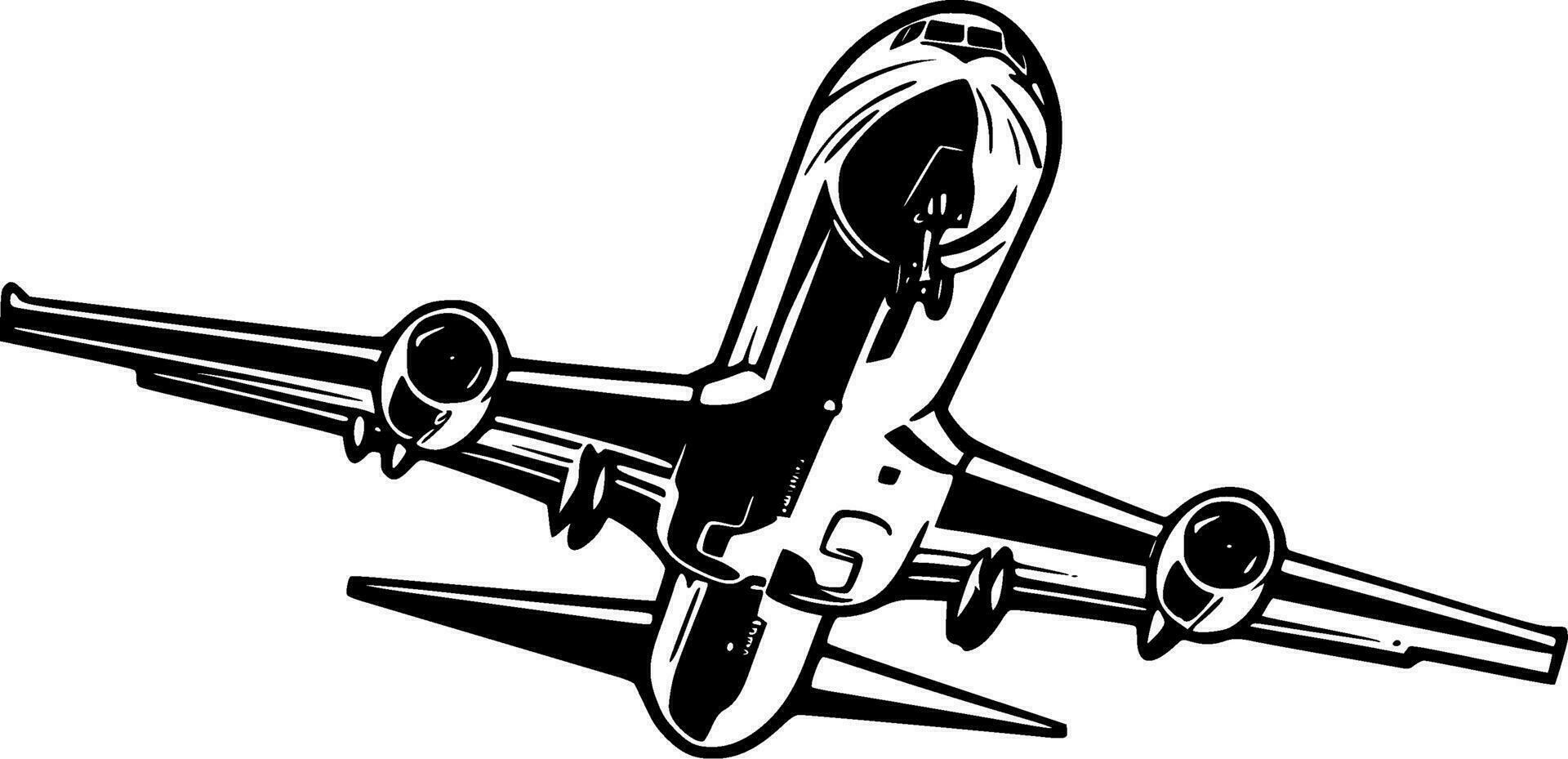 Flugzeug - - minimalistisch und eben Logo - - Vektor Illustration