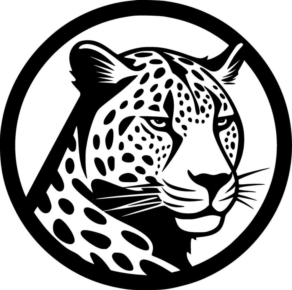 Leopard - - minimalistisch und eben Logo - - Vektor Illustration