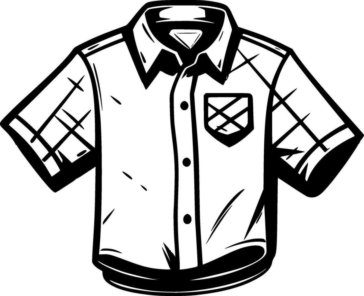 skjorta, minimalistisk och enkel silhuett - vektor illustration