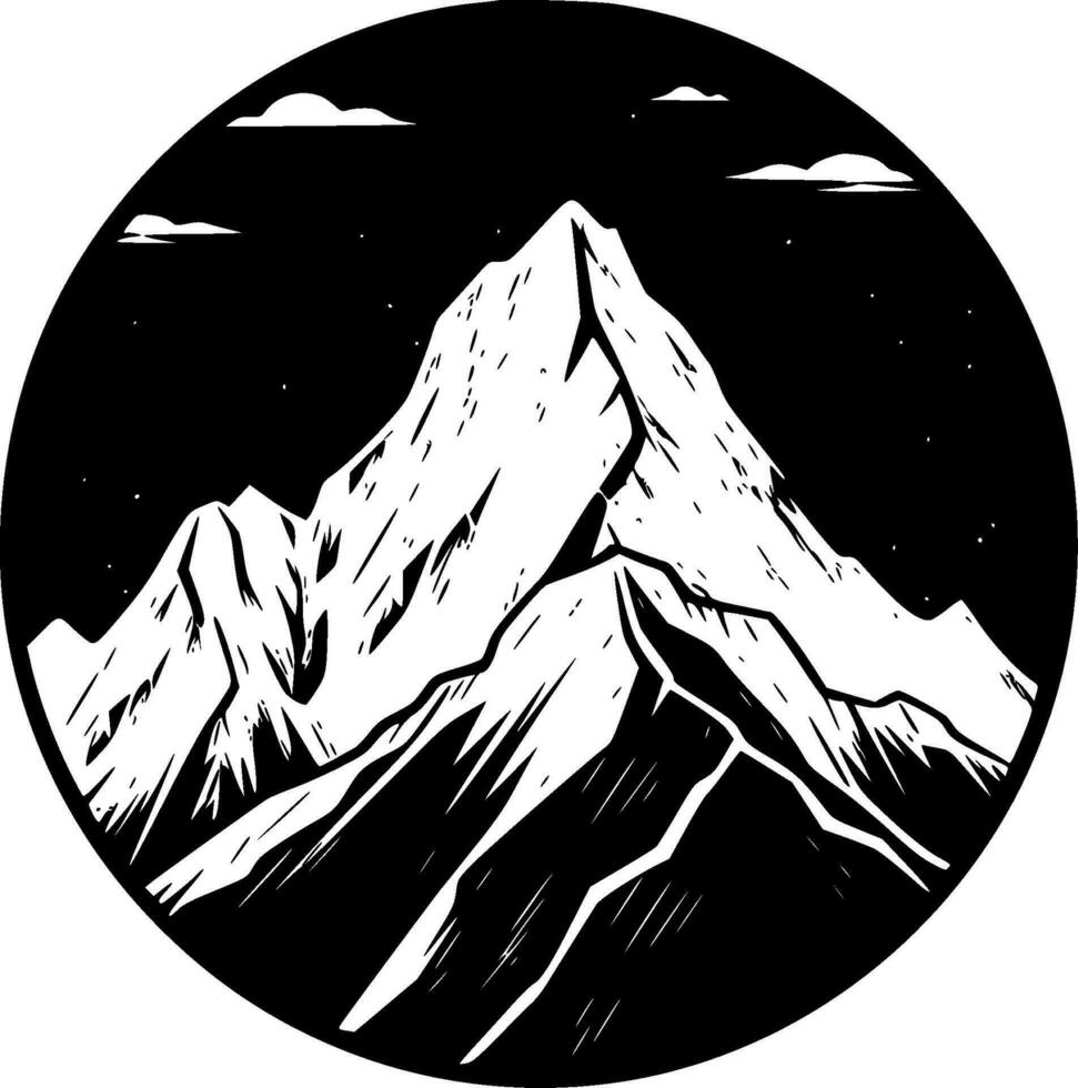 Berge - - minimalistisch und eben Logo - - Vektor Illustration