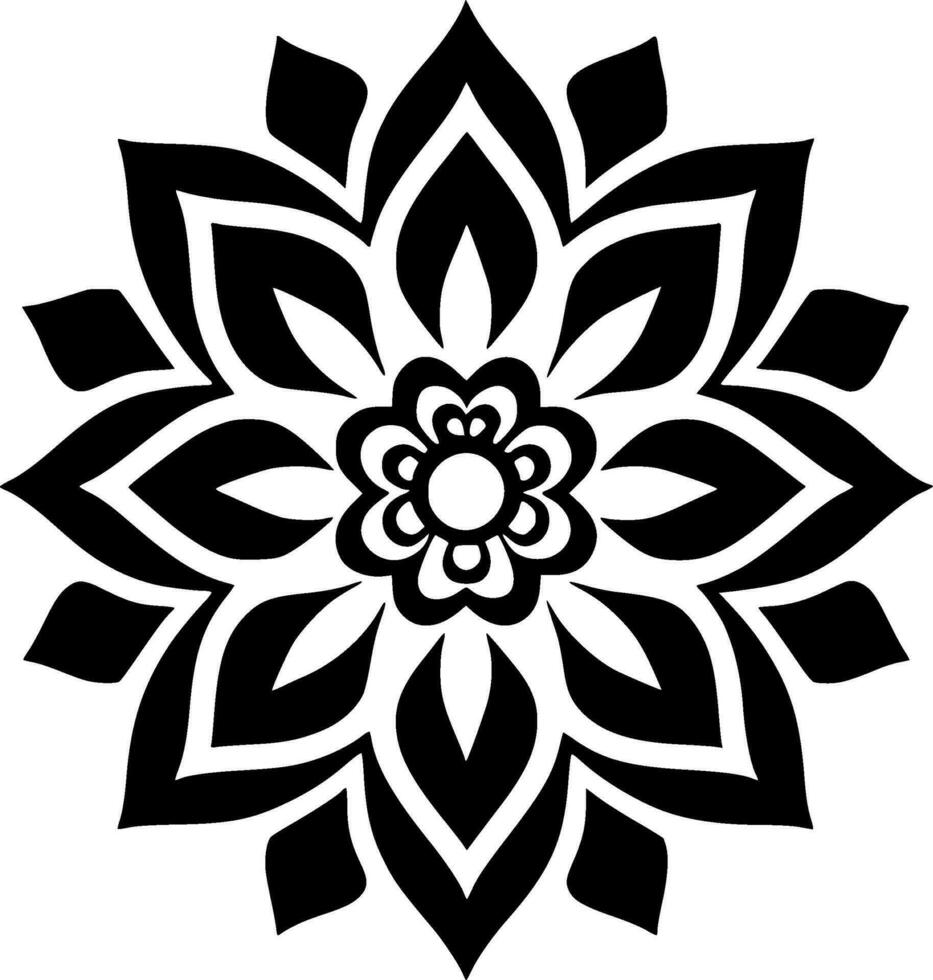 mandala - minimalistisk och platt logotyp - vektor illustration