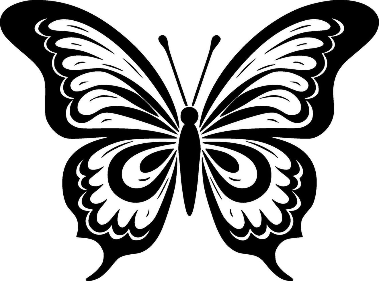 Schmetterling - - minimalistisch und eben Logo - - Vektor Illustration