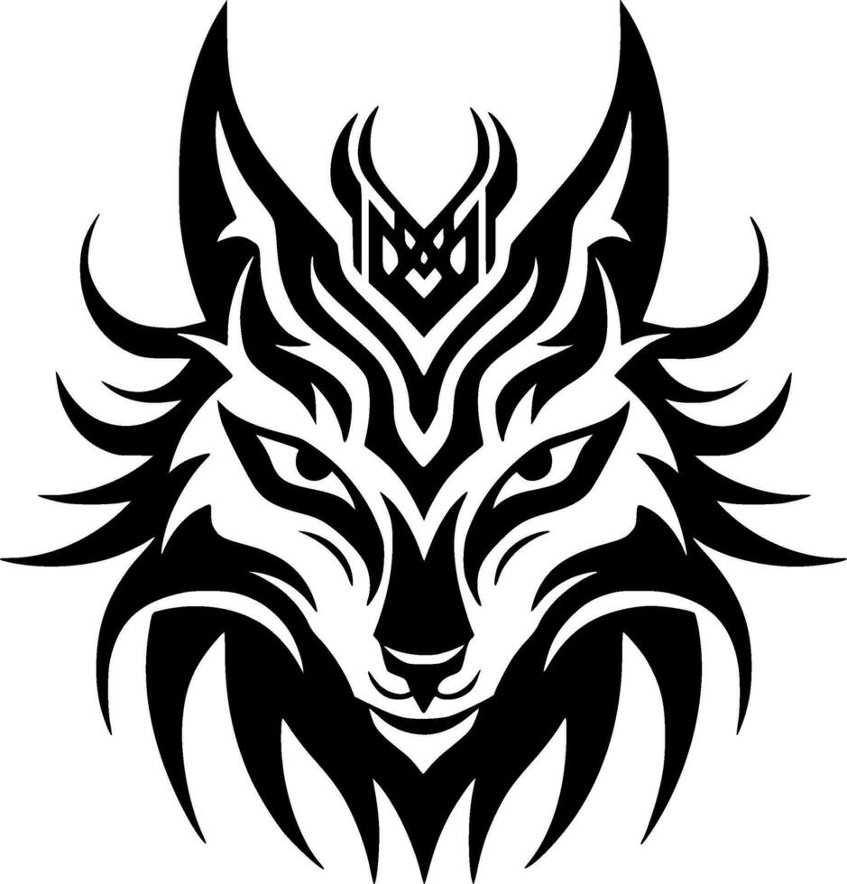 Wolf - - minimalistisch und eben Logo - - Vektor Illustration
