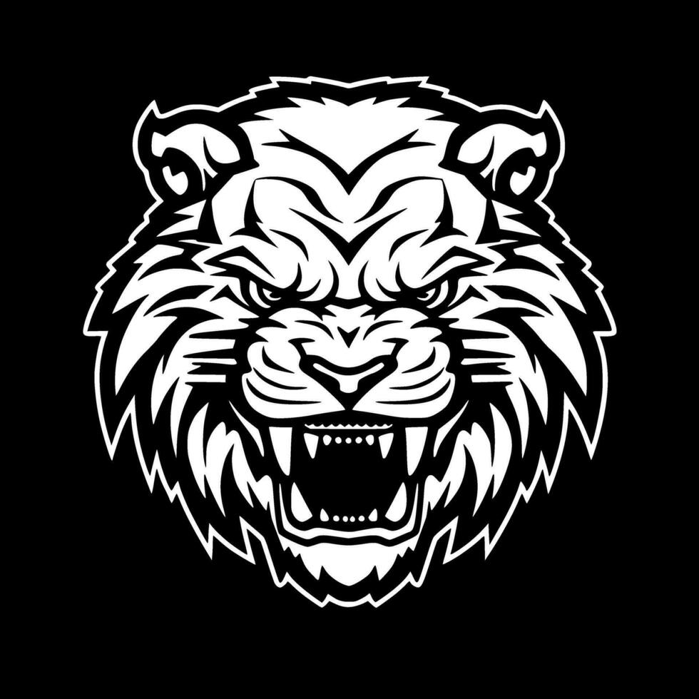 Tiger - - minimalistisch und eben Logo - - Vektor Illustration