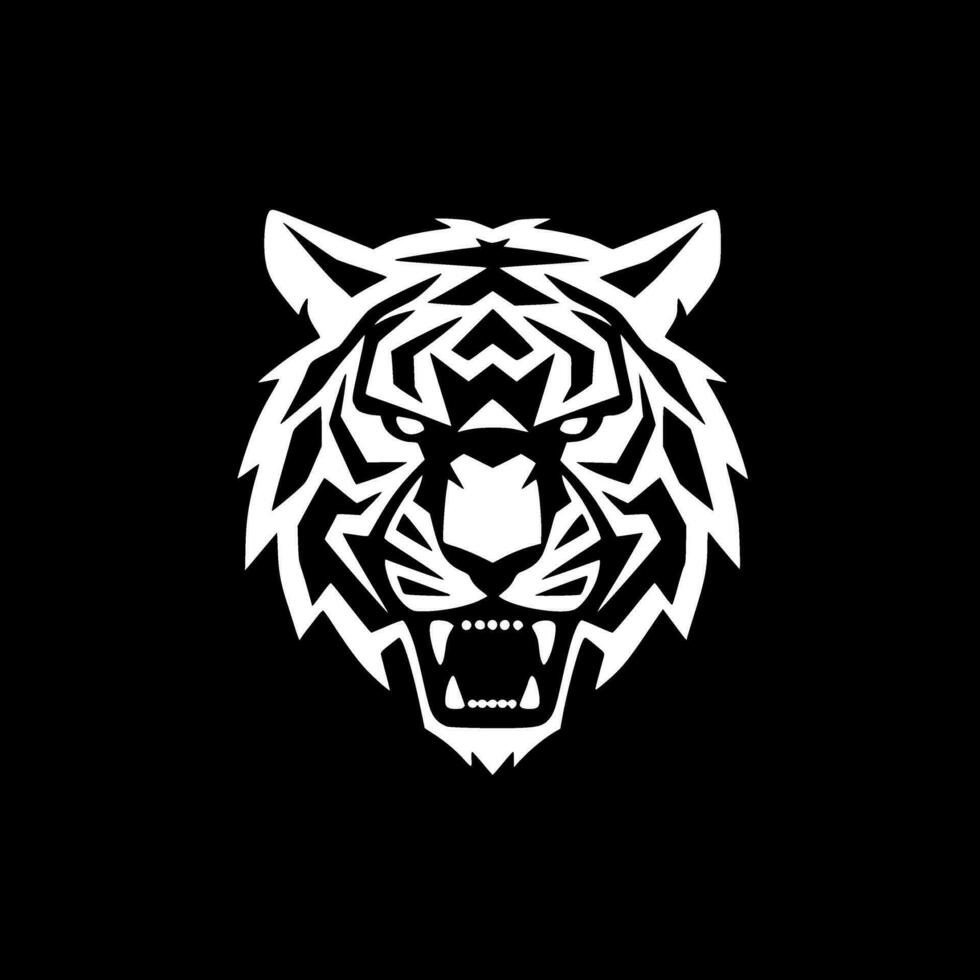 Tiger - - minimalistisch und eben Logo - - Vektor Illustration