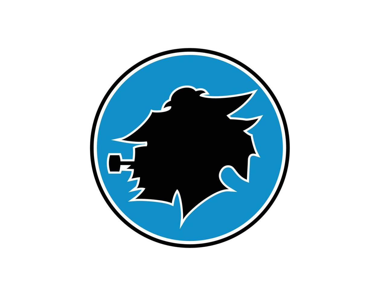 Samdoria Verein Logo Symbol Serie ein Fußball kalcio Italien abstrakt Design Vektor Illustration