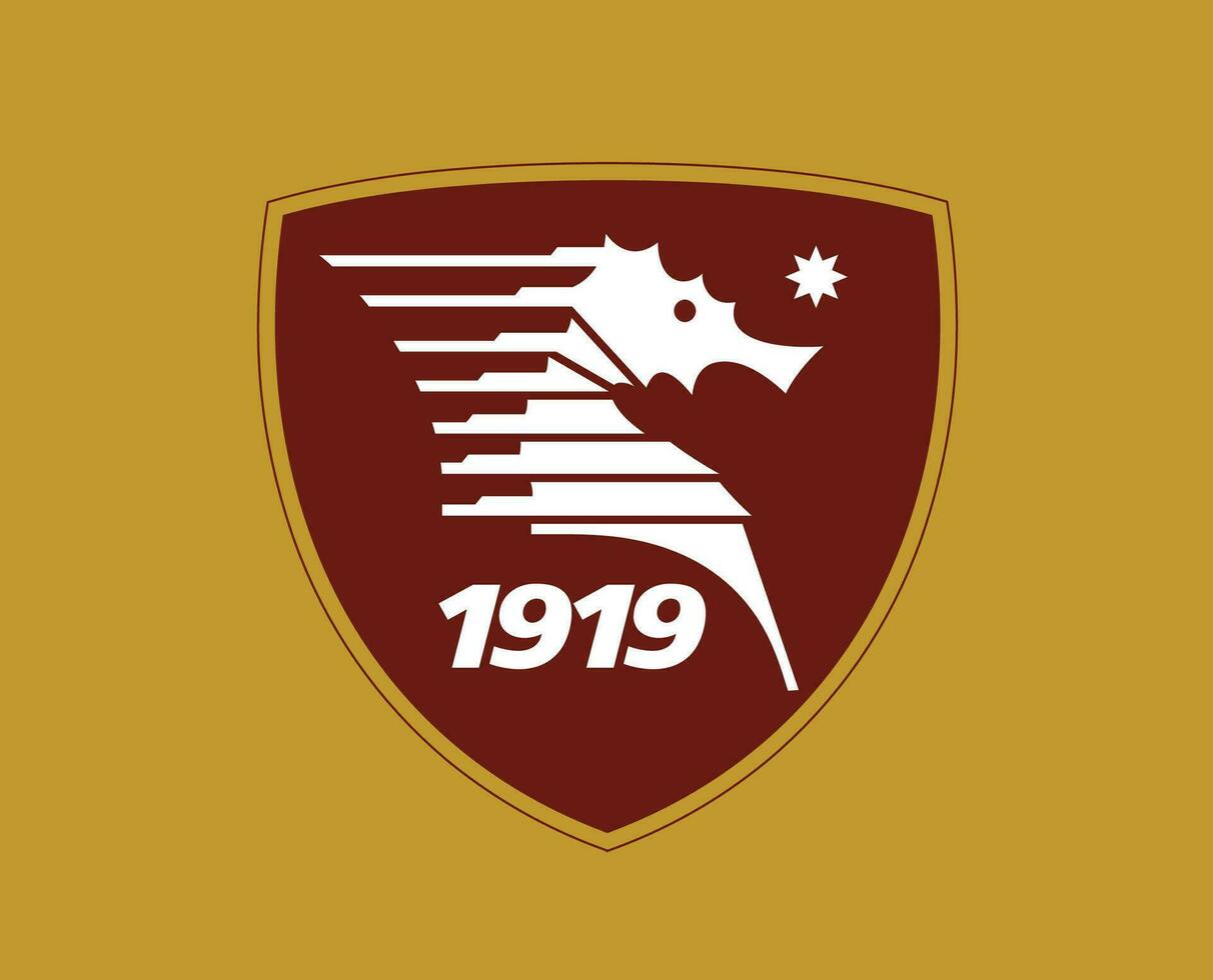 Salernitana Verein Logo Symbol Serie ein Fußball kalcio Italien abstrakt Design Vektor Illustration mit braun Hintergrund