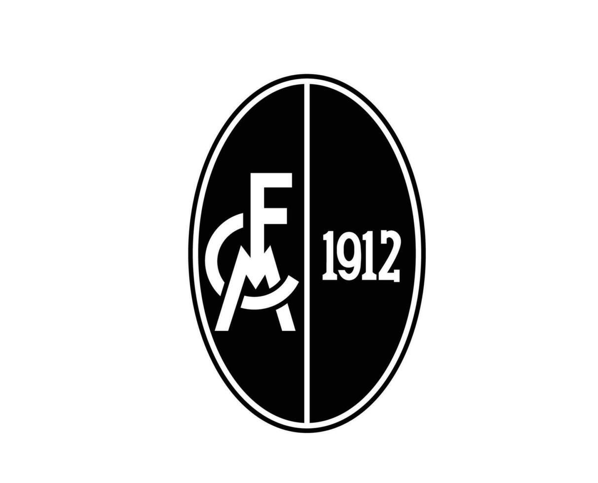 Modena fc Verein Logo Symbol schwarz Serie ein Fußball kalcio Italien abstrakt Design Vektor Illustration