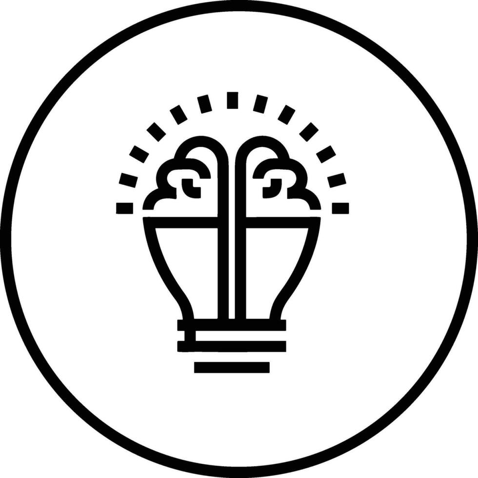 Gehirn Idee Symbol Symbol Vektor Bild. Illustration von das kreativ Intelligenz denken Design Bild. eps 10