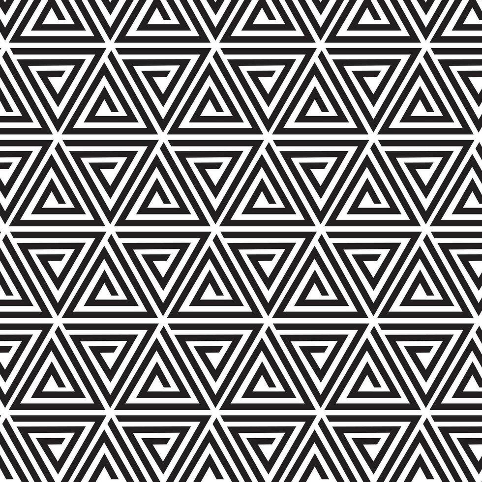 modern stilvoll Textur wiederholen geometrisch mit Spiral- Dreiecke Vektor Hintergrund