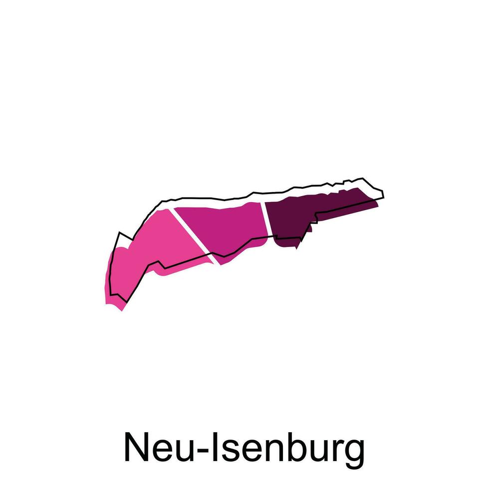 neu Isenburg Karte. Vektor Karte von das Deutsche Land. Grenzen von zum Ihre Infografik. Vektor Illustration Design Vorlage