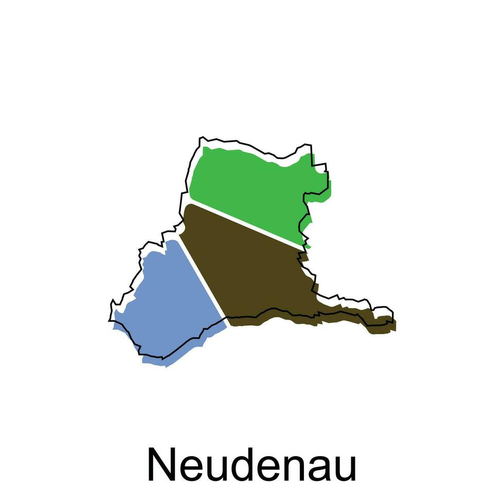 neudenau Karte. Vektor Karte von das Deutsche Land. Grenzen von zum Ihre Infografik. Vektor Illustration Design Vorlage