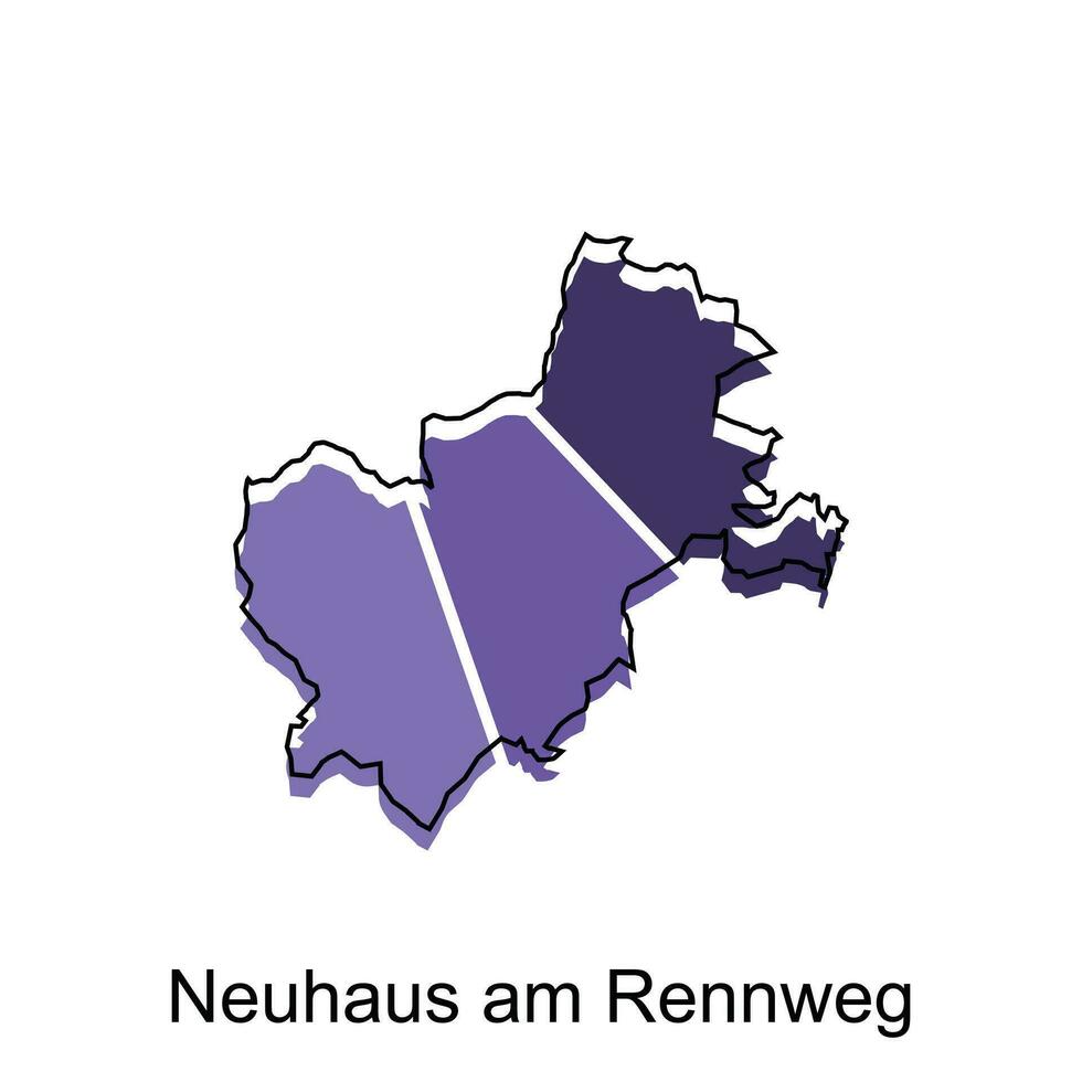 Karte von neuhaus bin rennweg Vektor Design Vorlage, National Grenzen und wichtig Städte Illustration Design