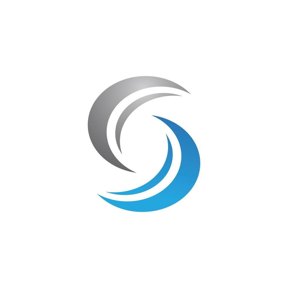 Buchstabe s erstes Logo-Design vektor