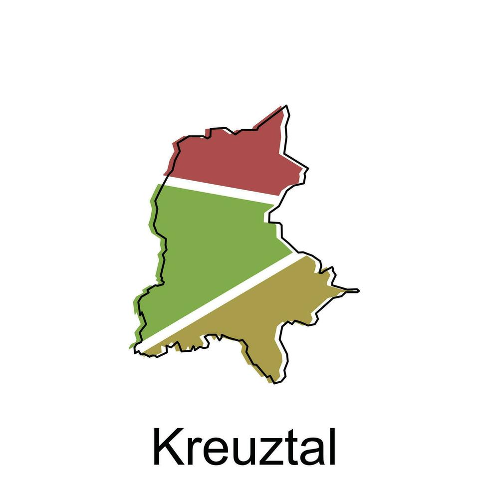 Karte von kreuztal Vektor Design Vorlage, National Grenzen und wichtig Städte Illustration