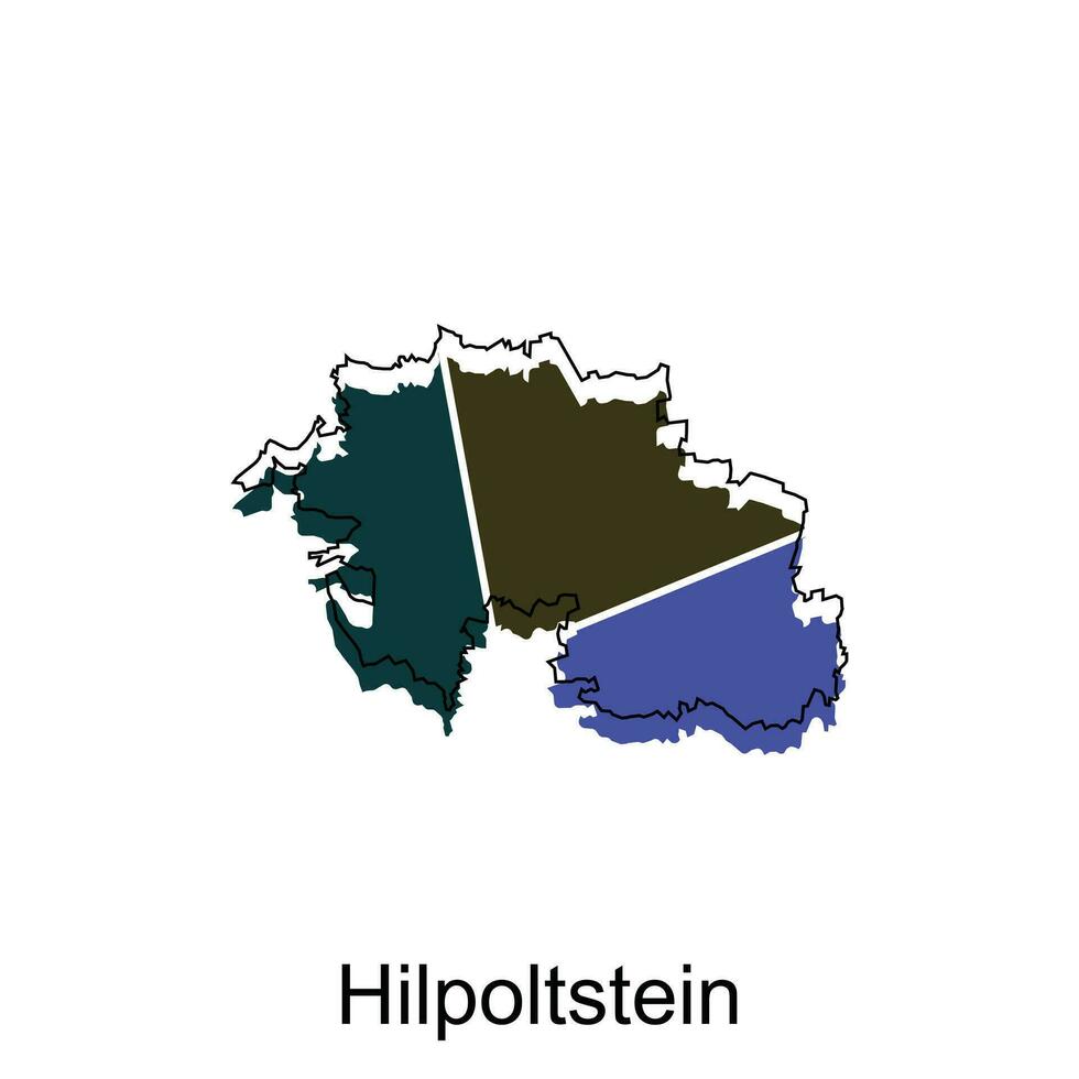 Karte von Hilpoltstein Vektor Design Vorlage, National Grenzen und wichtig Städte Illustration