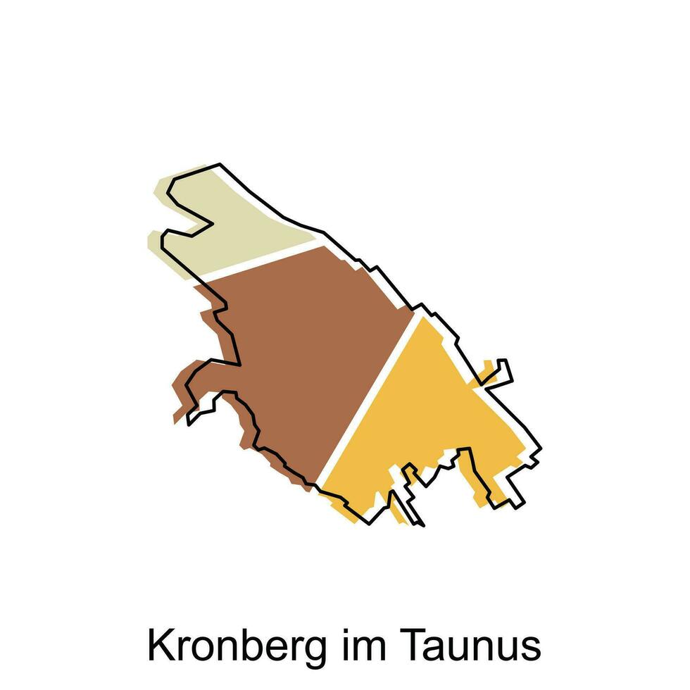 Kronberg Ich bin Taunus Welt Karte Vektor Design Vorlage, Grafik Stil isoliert auf Weiß Hintergrund, geeignet zum Ihre Unternehmen