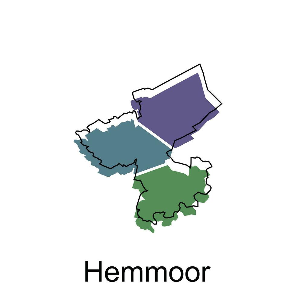 Hemmoor Stadt Karte Illustration. vereinfacht Karte von Deutschland Land Vektor Design Vorlage