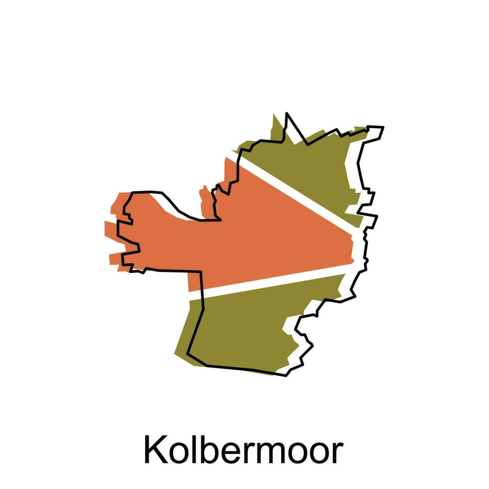 kolbermoor stad Karta illustration. förenklad Karta av Tyskland Land vektor design mall