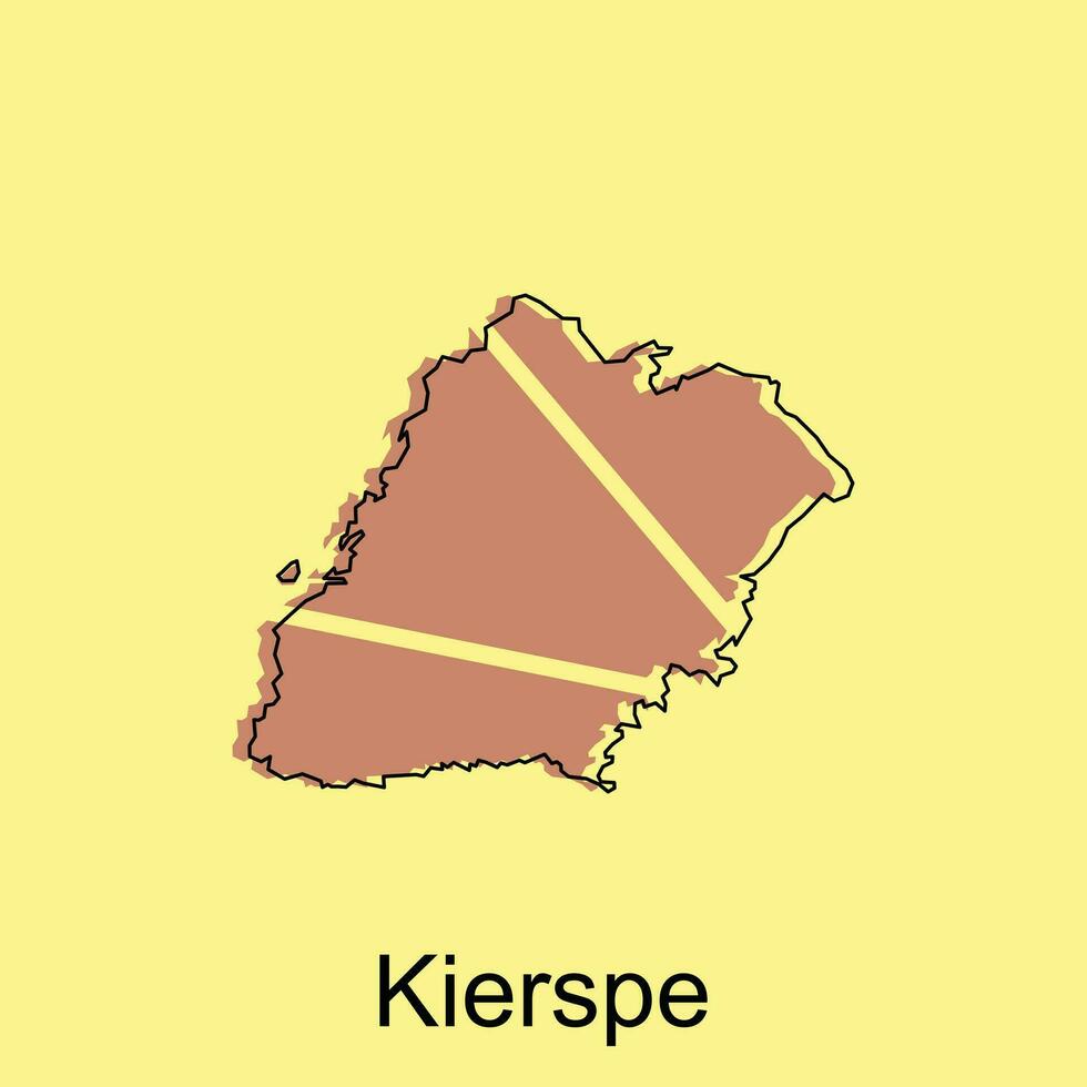 Kierspe Stadt Karte Illustration. vereinfacht Karte von Deutschland Land Vektor Design Vorlage