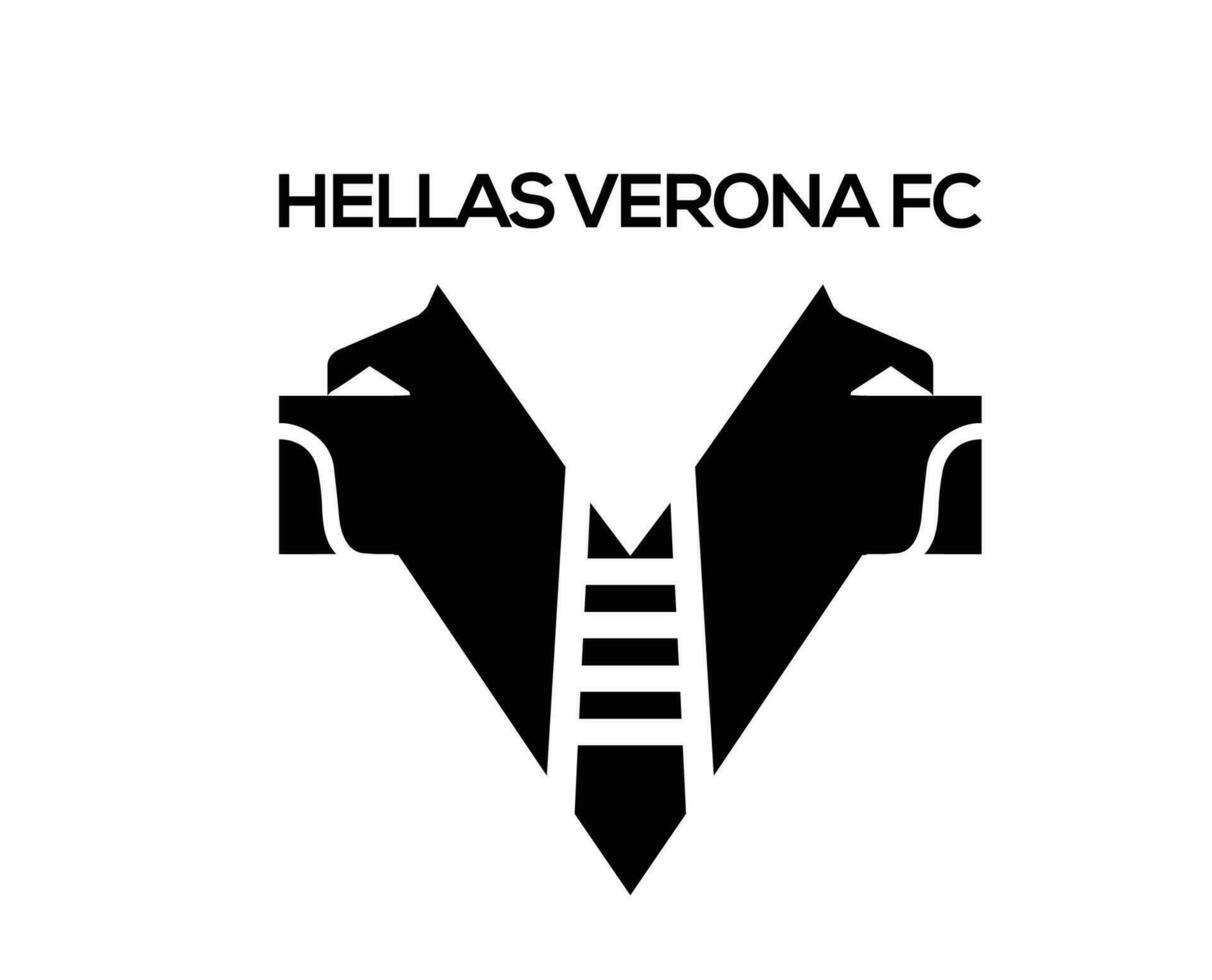helvete verona fc klubb logotyp symbol svart serie en fotboll calcio Italien abstrakt design vektor illustration