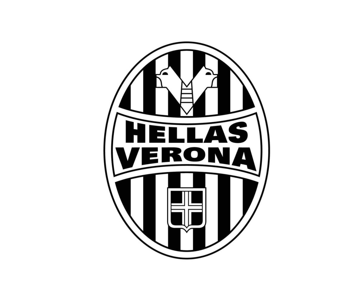 Hölle Verona fc Verein Symbol Logo schwarz Serie ein Fußball kalcio Italien abstrakt Design Vektor Illustration