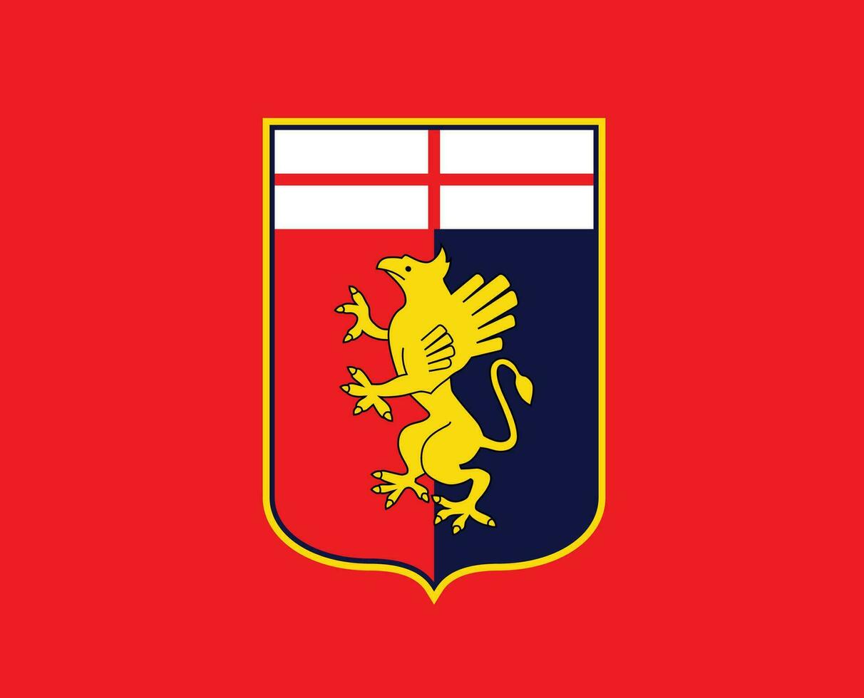 Genua Verein Logo Symbol Serie ein Fußball kalcio Italien abstrakt Design Vektor Illustration mit rot Hintergrund