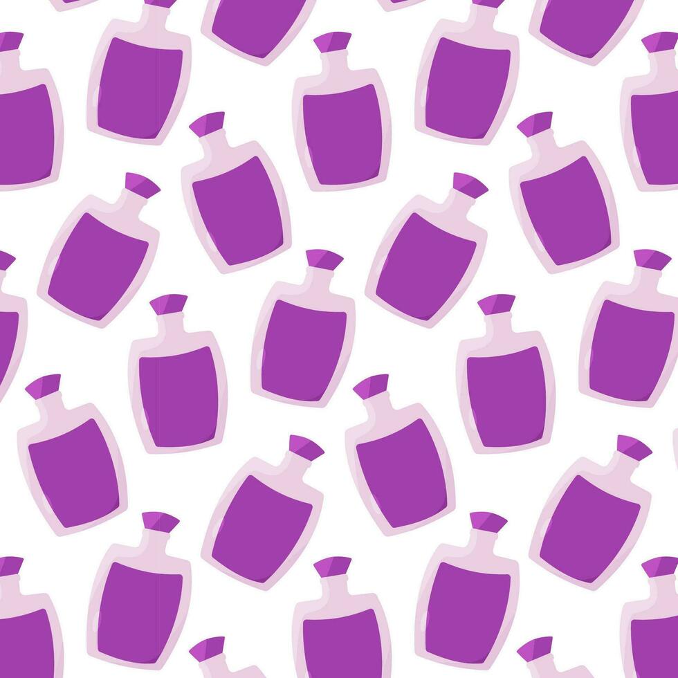 flaska trolldryck parfym burk violett mönster textil- vektor