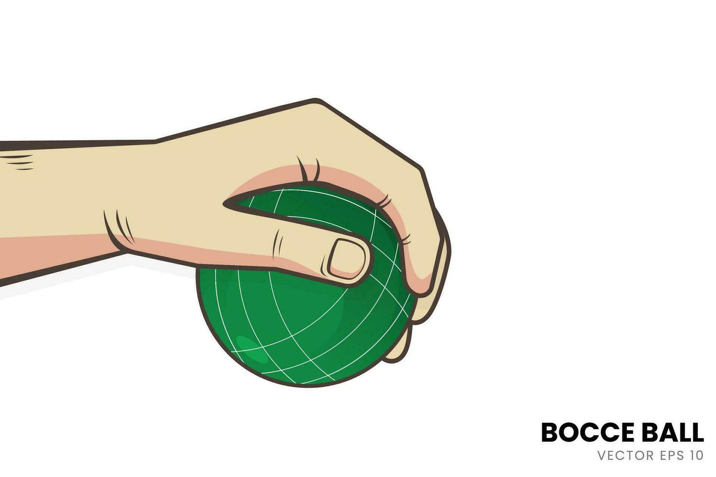 Illustration von das Technik von packend das Boccia Ball. perfekt zum hinzugefügt Bilder mit ein Boccia Sport Thema. vektor