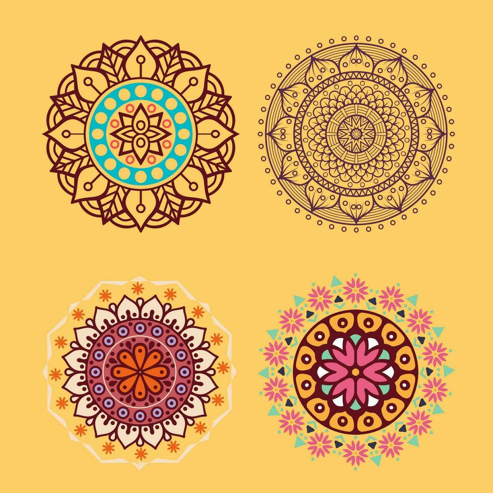 skön mandala prydnad design med geometrisk cirkel element tillverkad i vektor realistisk lyx mandala bakgrund skön mandala design illustration