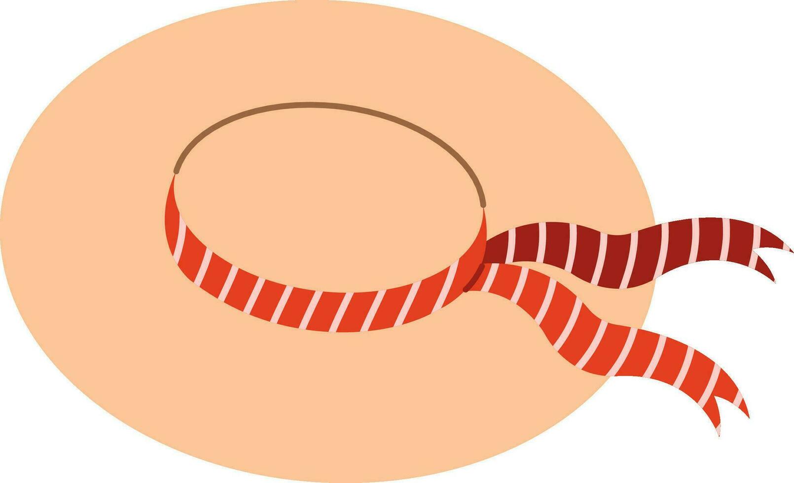 süß Hut mit gestreift Schleife. vektor