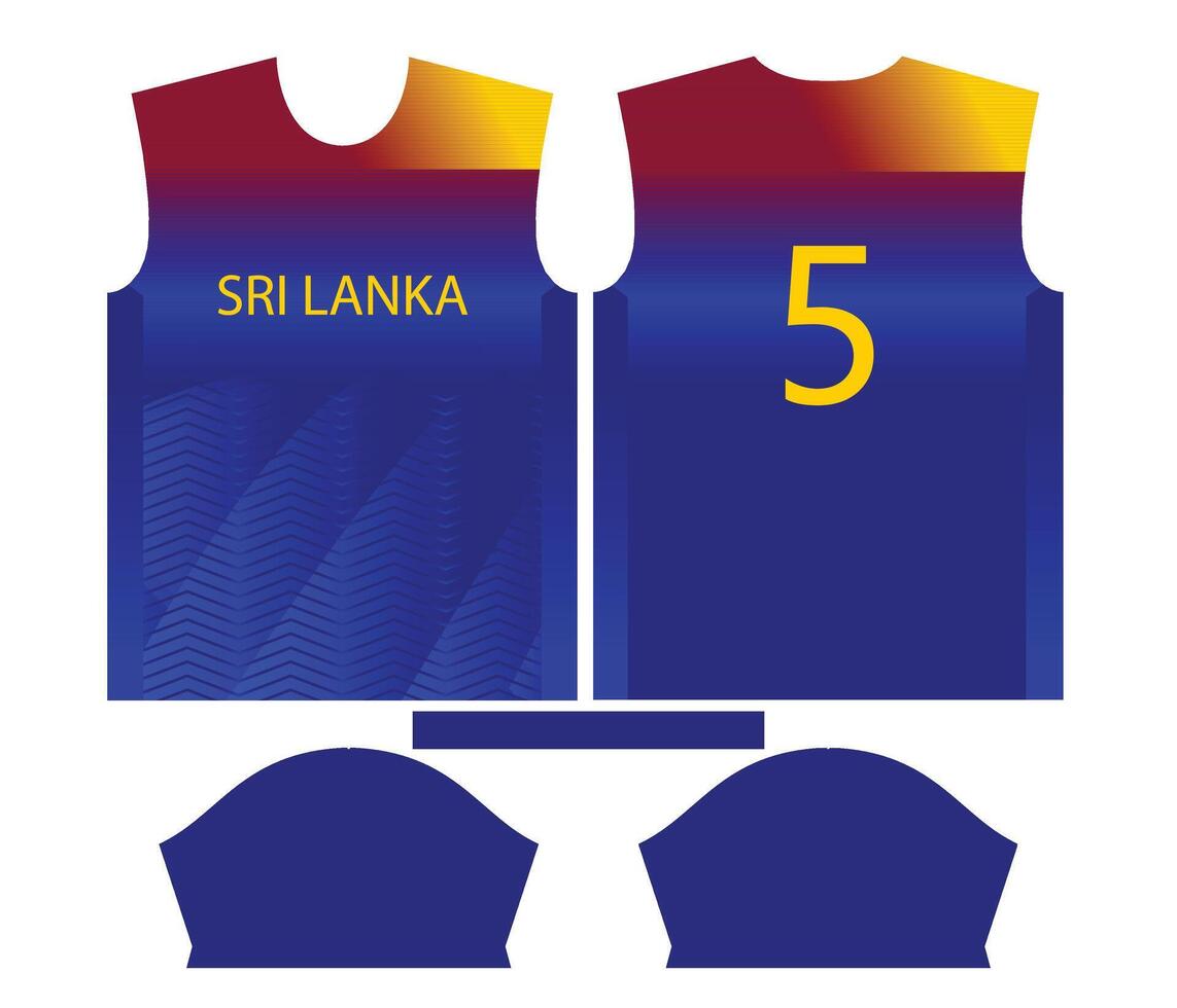 Sri Lanka cricket team sporter unge design eller sri lankanska cricket jersey design vektor