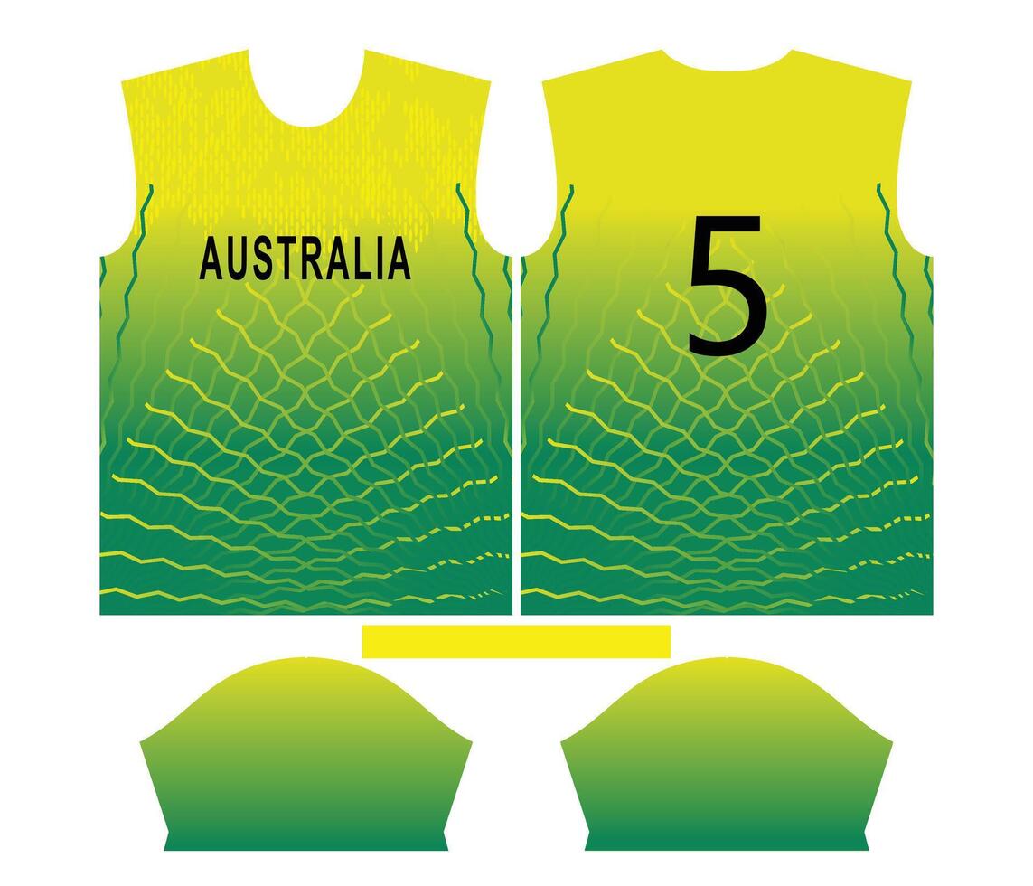 Australien Kricket Mannschaft Sport Kind Design oder Australien Kricket Jersey Design vektor