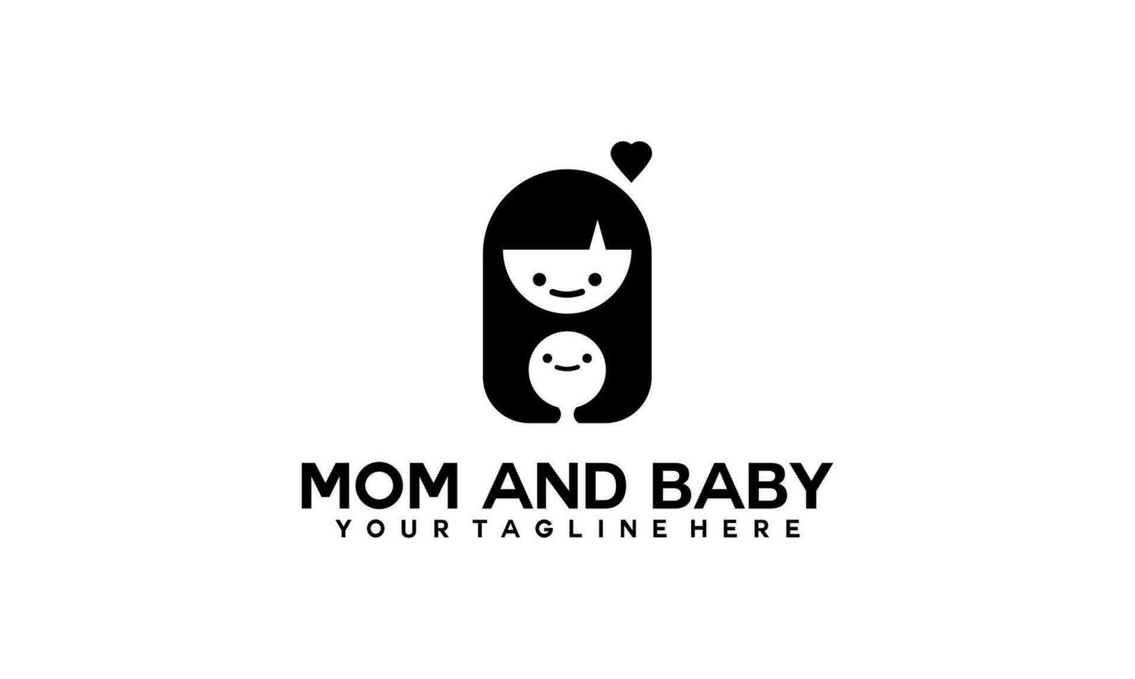 Mama und Baby Logo Designmama und Baby Logo Design. Mutter und Baby im einfach Stil Illustration. vektor