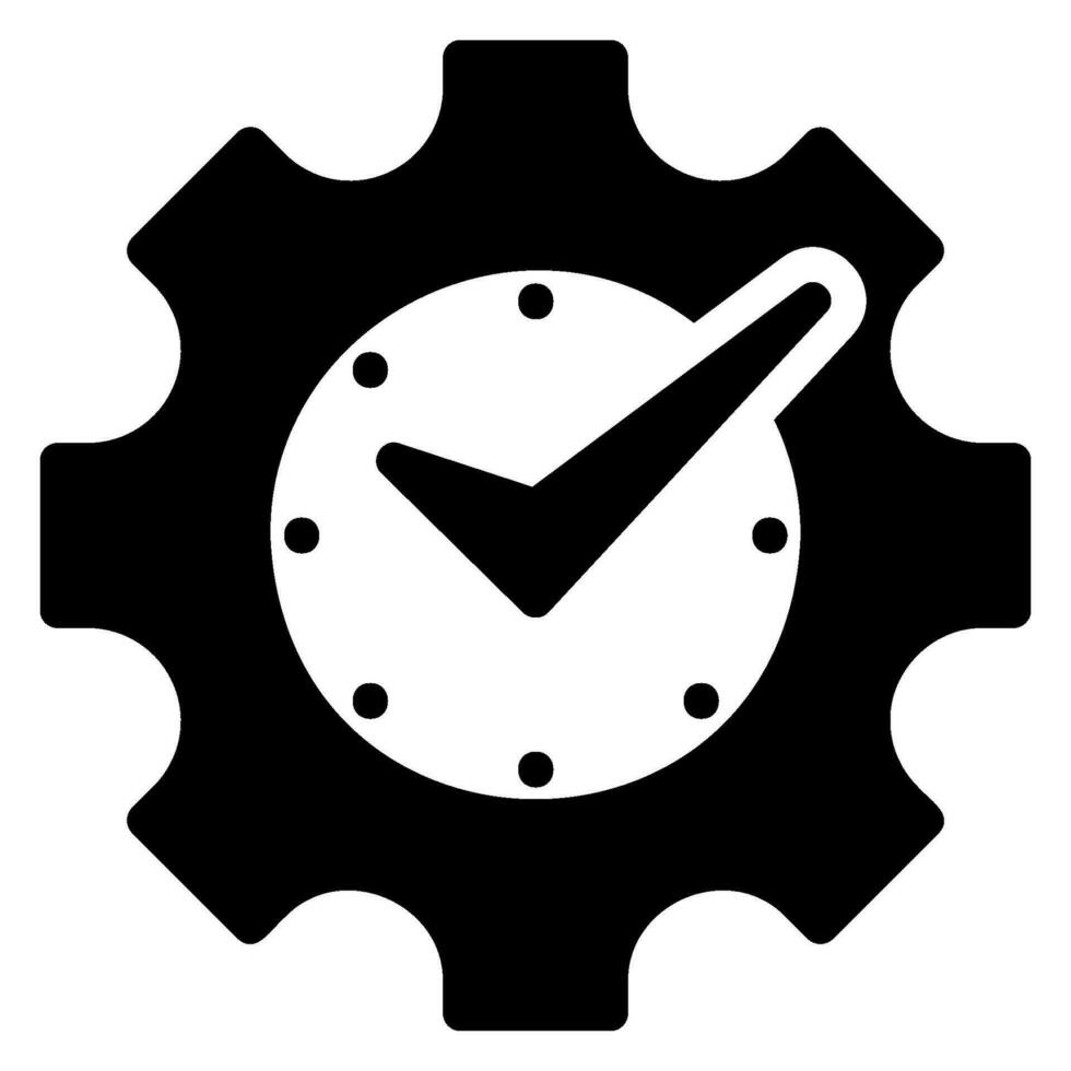 Symbol für Zeitmanagement-Glyphe vektor