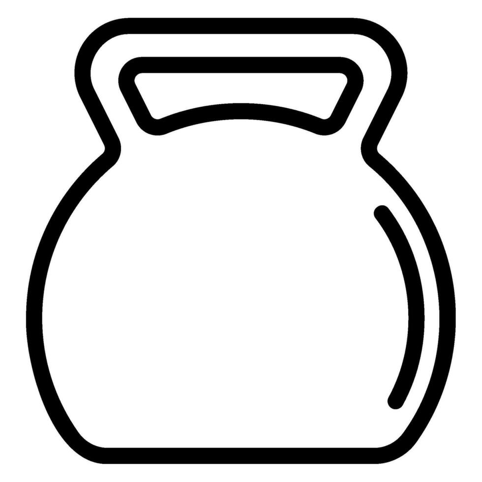 Symbol für Kettlebell-Linie vektor