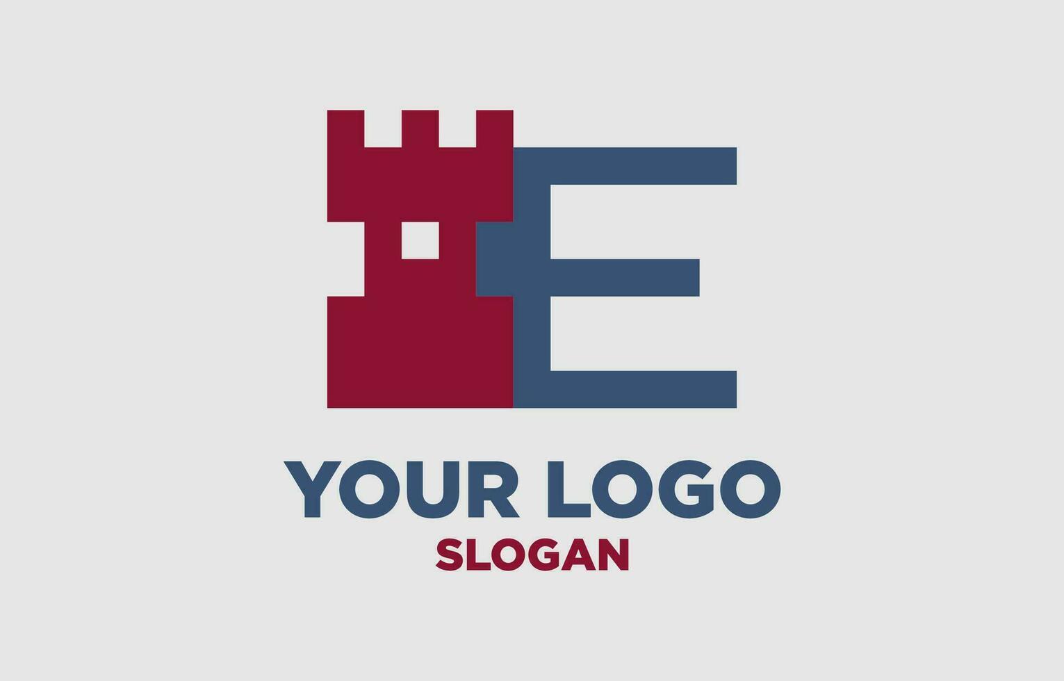 brev e rike digital stil vektor logotyp design