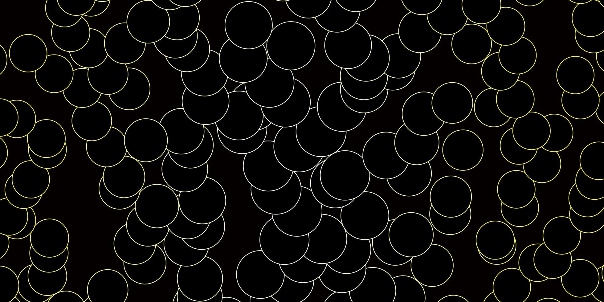 mörk gul vektor bakgrund med fläckar. modern abstrakt illustration med färgglada cirkelformer. mönster för företagsannonser.
