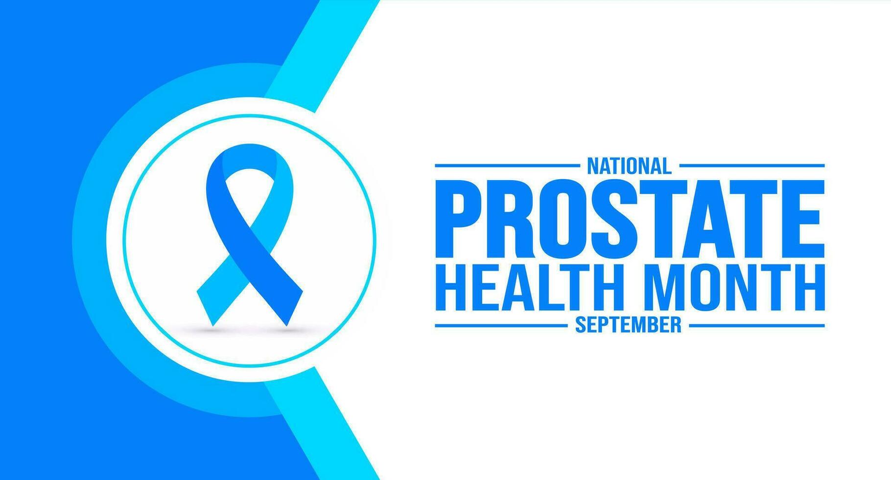 September ist National Prostata Gesundheit Monat Hintergrund Vorlage. Urlaub Konzept. Hintergrund, Banner, Plakat, Karte, und Poster Design Vorlage mit Text Inschrift und Standard Farbe. Vektor