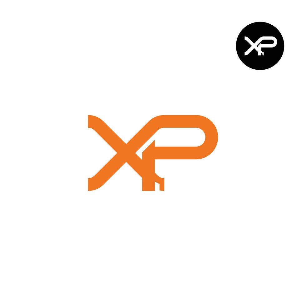 brev xp monogram logotyp design vektor