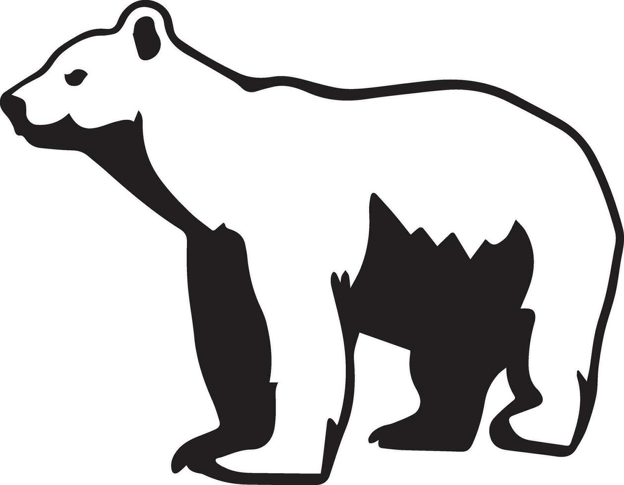 Polar- Bär Vektor Silhouette Illustration schwarz Farbe